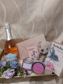 prosecco gift set with bear