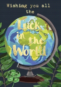 wishing you all the luck in the world card