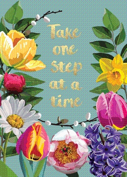 Take one step at a time greeting card