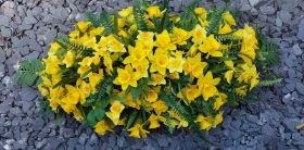 Welsh and Proud 4 Ft Daffodil Coffin Spray