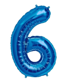 Foil number 6 balloon