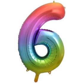 Rainbow Number Balloon