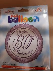 60th Diamond  Anniversary balloons