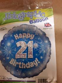 21 Birthday Balloon