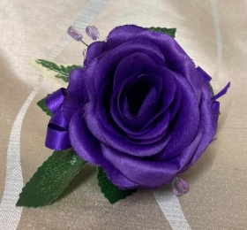 Purple Heart Rose wristlet