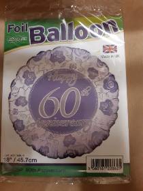 60th Diamond  Anniversary balloons