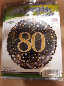 80th Birthday balloons