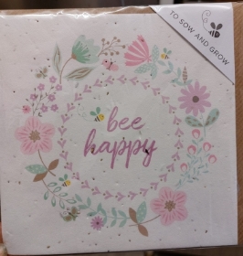 Bee Happy sow and grow greeting card