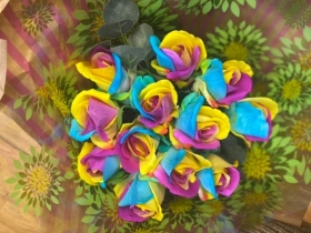 Everlasting Rainbow Rose Bouquet