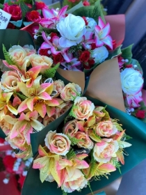 Everlasting Rose & Lily Bunches
