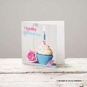 Happy birthday cup cake card