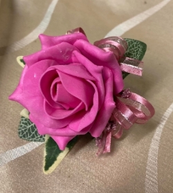 Hot Pink Rose Wristlet