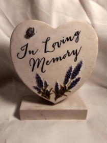 in loving memory heart lavender