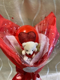 Romantic Balloon Bear Bouquet