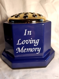 royal blue in loving memory square urn