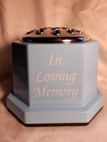 Sky Blue In loving memory square bowl