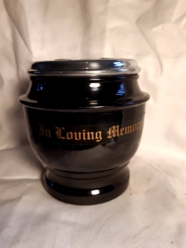 small metal urn